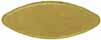 Inlay, Tiny Oval, 
1" by 0.38", brass 0.040" thick